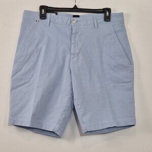 Hugo Boss Men's Blue Slice Slim-Fit Cotton Stretch Chino Shorts Size 32R Blue 58
